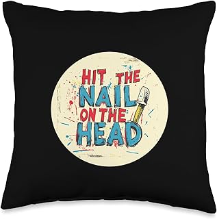 Pretty Nail Head Speech Costume for Idiom Lovers Throw Pillow