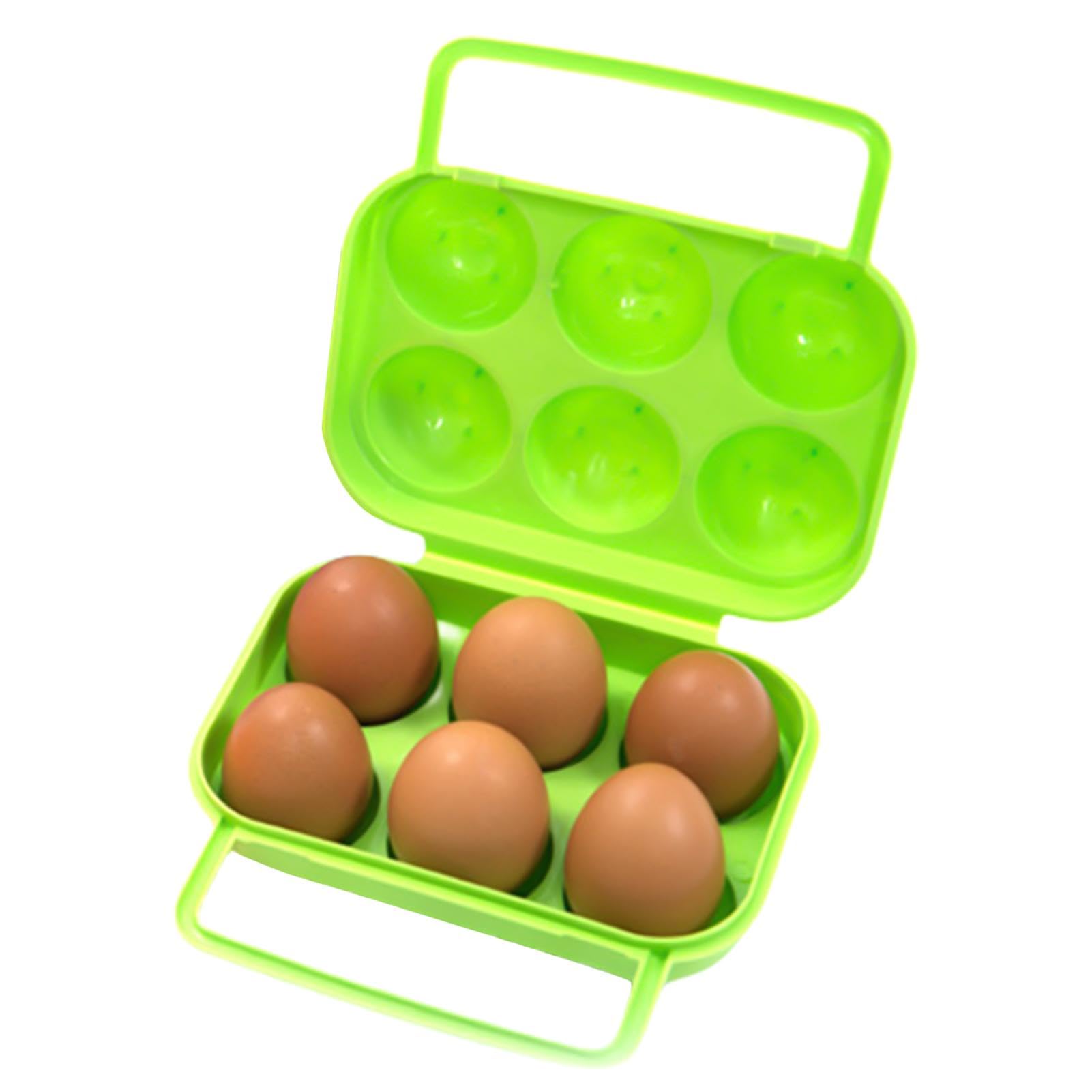 Joberio Orange, Yellow, Blue, Green Camping Egg Carriers, Multi-Grids Folding Egg Carrier Holder, Egg Storage Box, Egg Container Box, Outdoor Camping Egg Box, Shockproof Egg Protector Tray, Eggs Slot Tray Holder Box For Outdoor, Camping