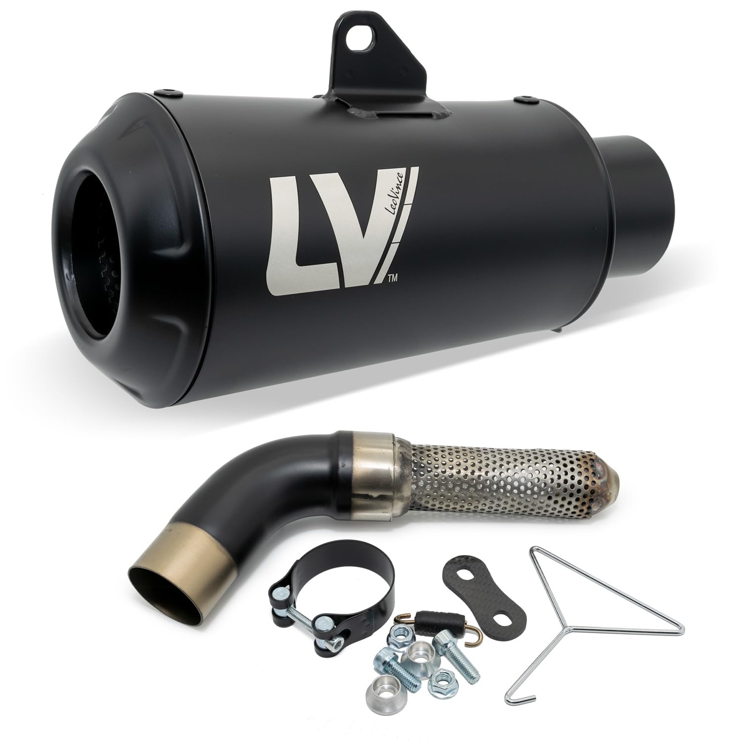 Endschalldämpfer LeoVince SLIP-ON SBK LV-10 FULL BLACK, Edelstahl schwarz, mit Zulassung für Benelli Leoncino 800