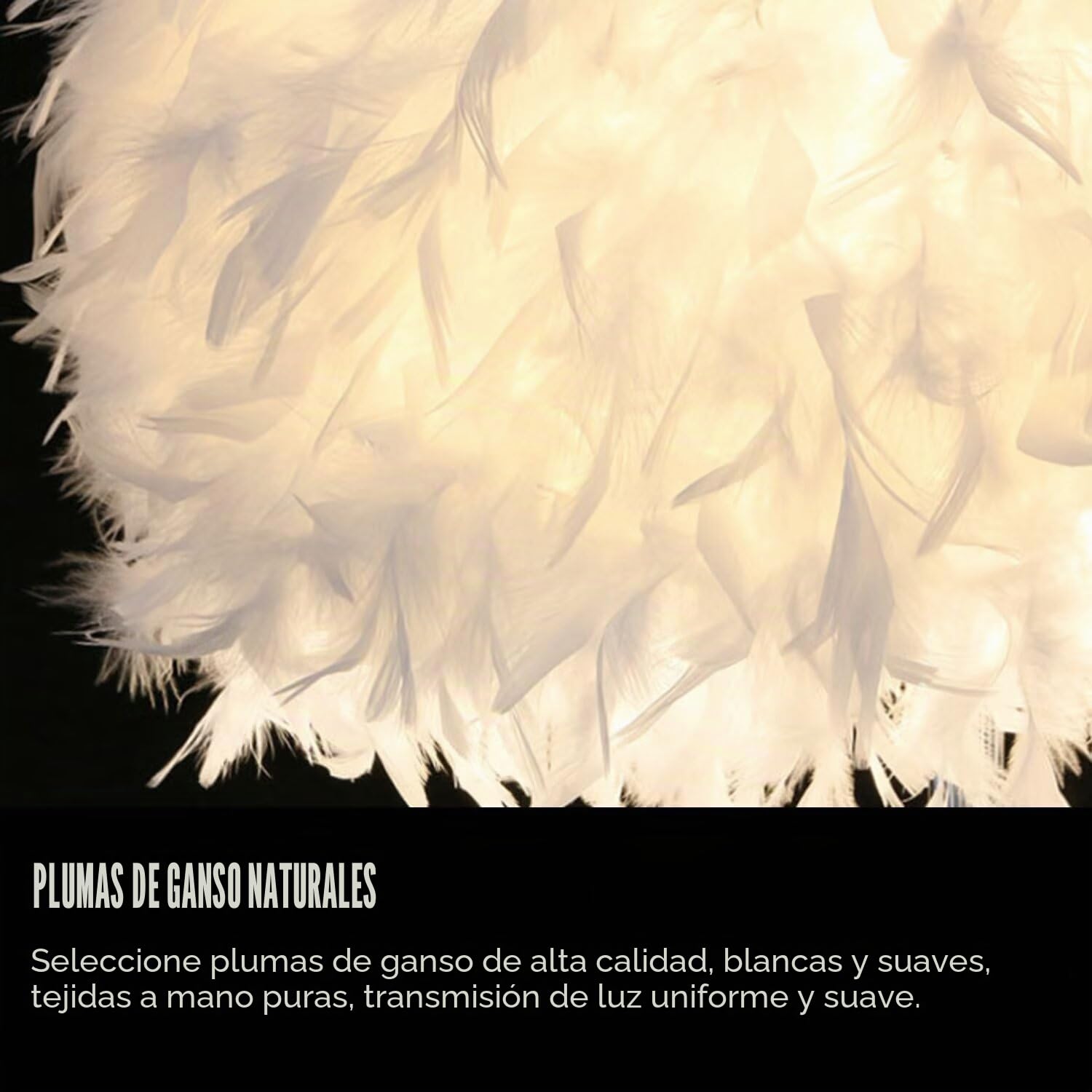 Lámpara colgante de plumas de cristal Lámpara colgante de plumas blancas Lámpara de techo Lámpara de techo, Lujo romántico para sala de estar, Comedor, 40 CM / 15.9 PULGADAS