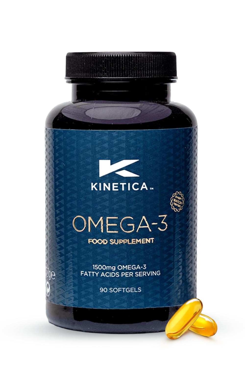 Sports Omega-3 Fish Oil Capsule | 45 Servings, 90 Softgel Tablets | 1500mg Omega-3 Fatty Acids (1000mg EPA + 500mg DHA)/Serve| High Strength Omega 3 Supplement| WADA & Informed Sport Approved