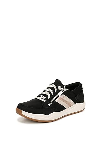 Ryka Womens Carefree Zip Slip On Sneaker - 8.5 - Black