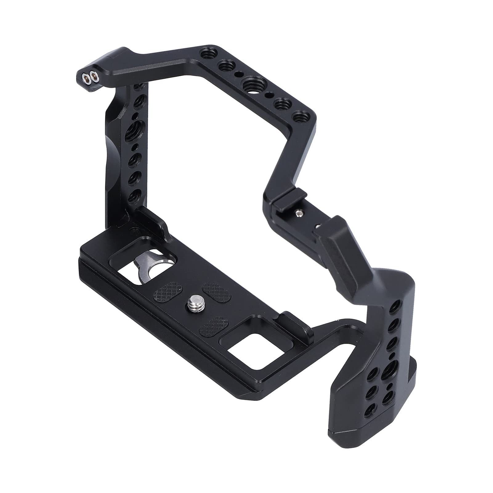 Jaula para cámara de aleación de Aluminio con Mango Kit de Jaula para grabación de vídeo Resistente y Resistente para cámara Digital XS10 Negro 395 g