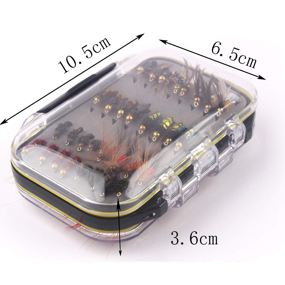 Set Esche Artificiali Pesca A Mosca MKNZONE - 64 Pezzi Per Trota, Persico, Luccio - Foto 7