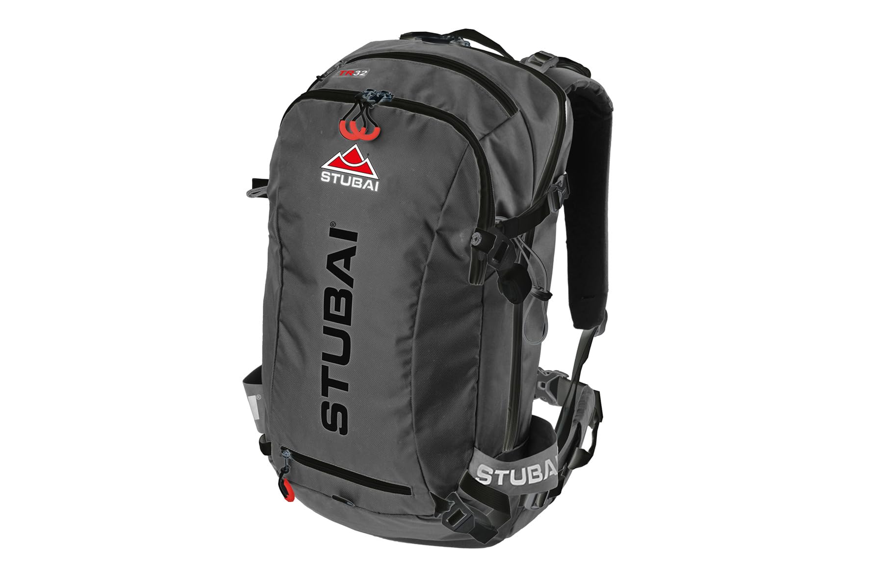 STUBAI Sac à dos ski de randonnée THIRTY 3.0 | 32 L | 1,2 kg | porte-skis/snowboard/casque/piolet | poche sécurité & lunettes | compatible système d’hydratation | Mod. 9507