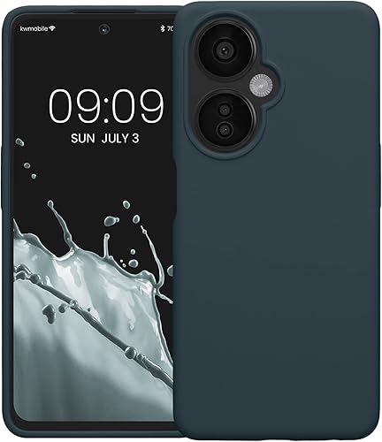 Miniatura 5 de kwmobile Funda compatible con OnePlus Nord CE 3 Lite 5GNord N30 5G - Funda de silicona TPU con acabado suave - Pizarra oscura