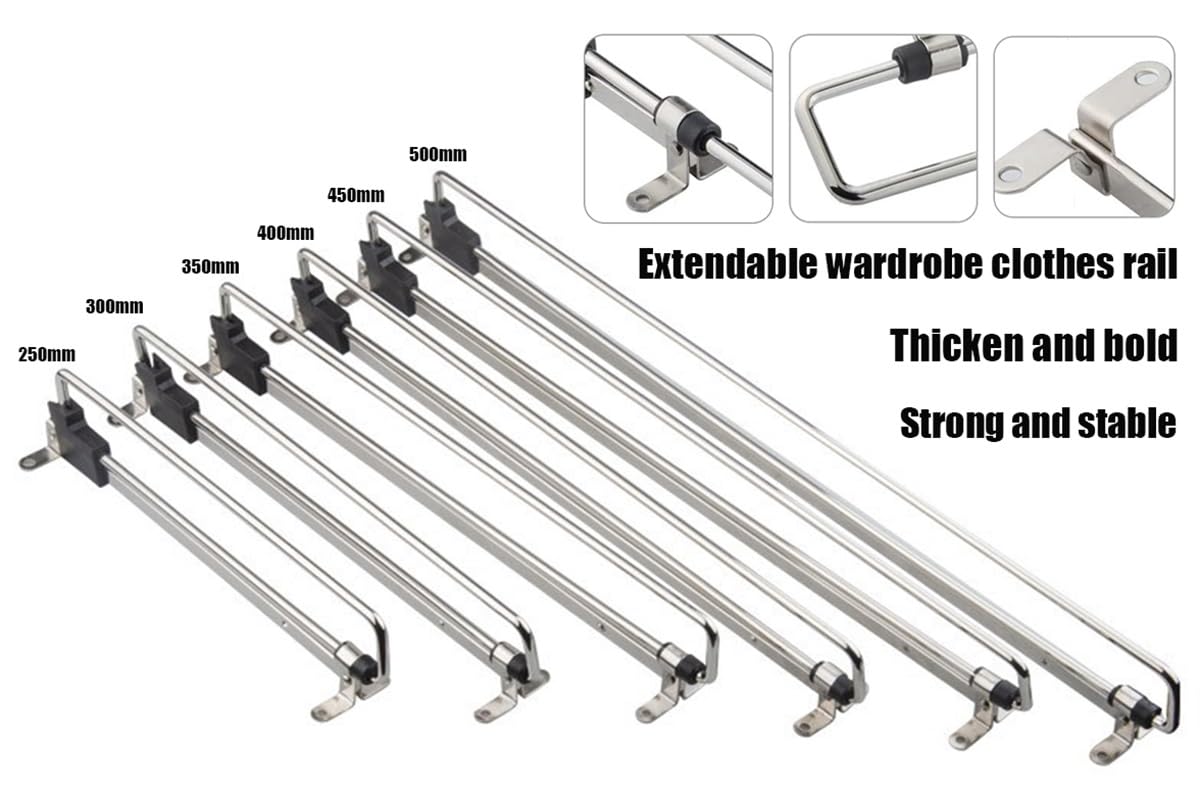 Appendiabiti Scorrevole Appendiabiti Telescopico Estraibile 500 Mm | Leroy Merlin