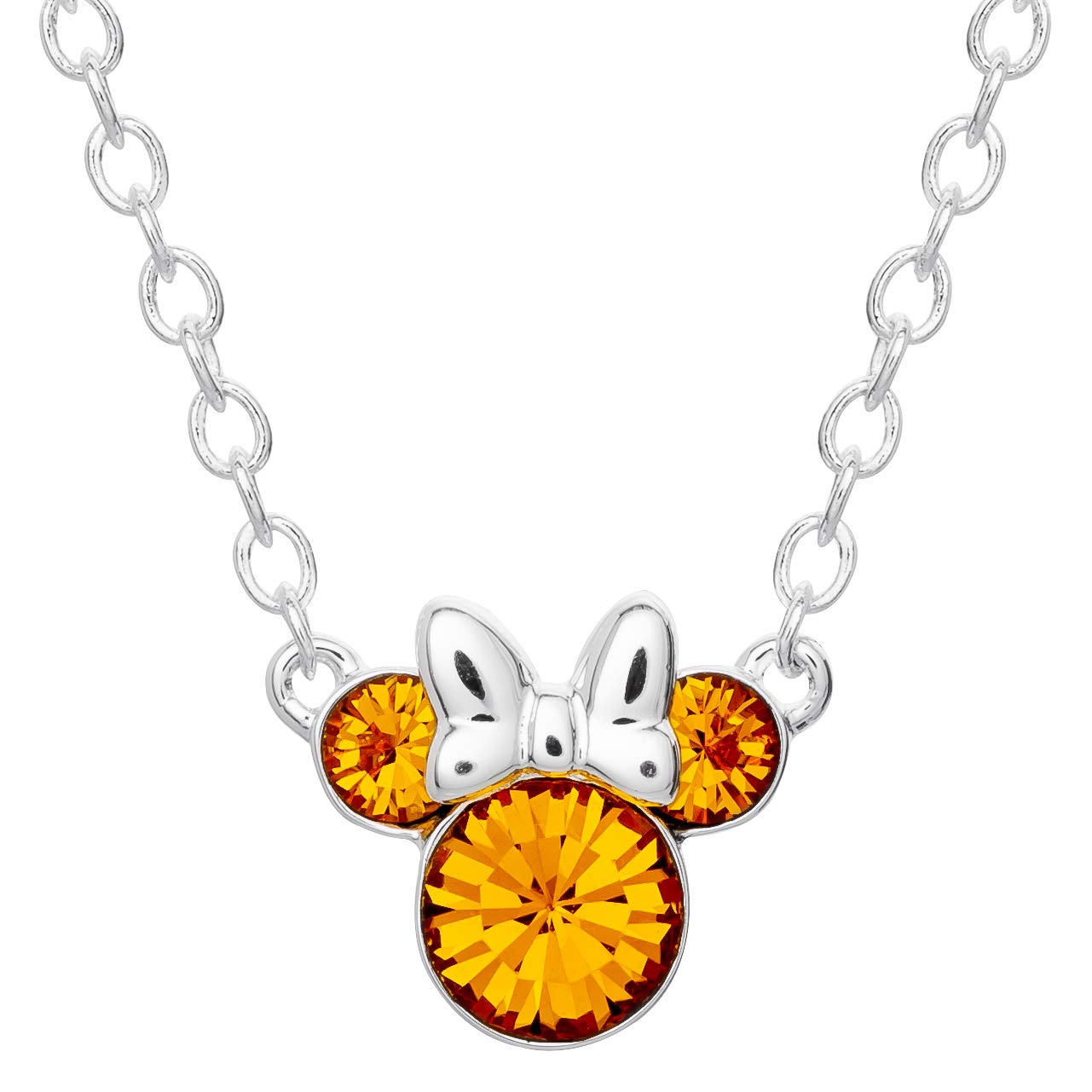 Silver Plated, Topaz Brown Crystal