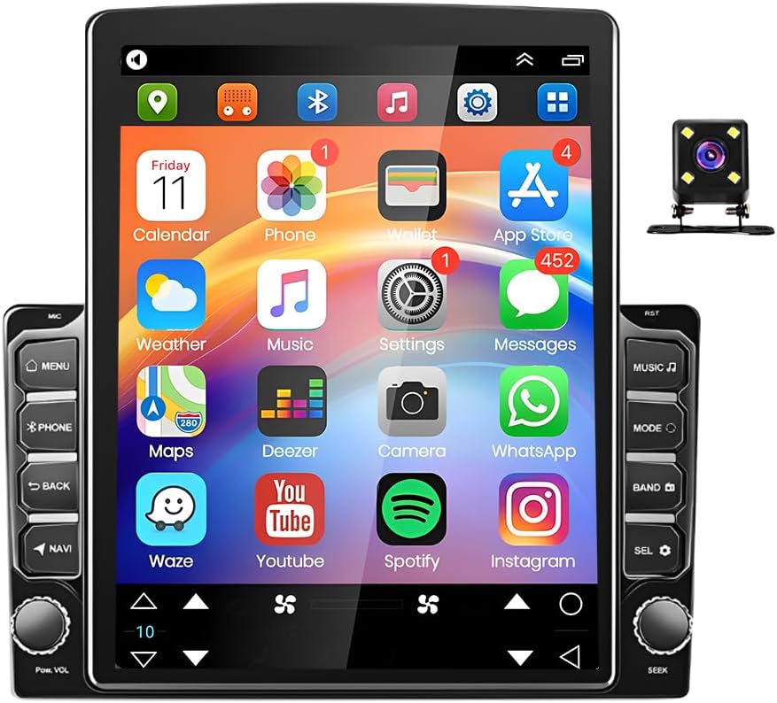 9.7 Inch Android 14 Double Din Car Stereo Radio for GMC Acadia 2013-2017 with Wireless CarPlay & Android Auto Bluetooth Touchscreen Head Unit,GPS Navigation Mirror Link Backup Camera FM DSP SWC