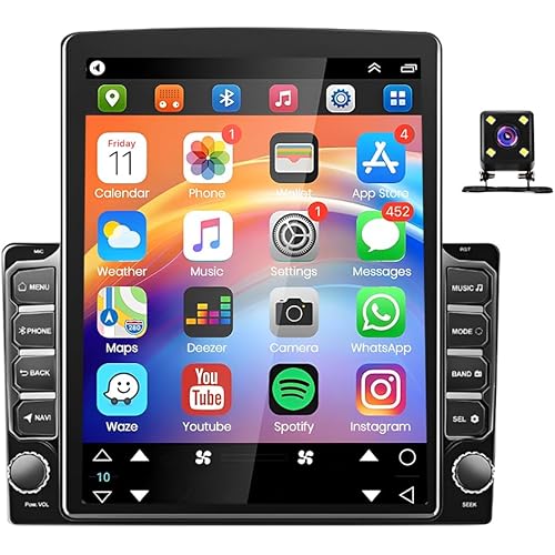 9.7 Inch Android 14 Double Din Car Stereo Radio for GMC Sierra 2500 HD 2003-2006 with Wireless CarPlay & Android Auto Bluetooth Touchscreen Head Unit,GPS Navi Mirror Link Backup Camera FM DSP SWC