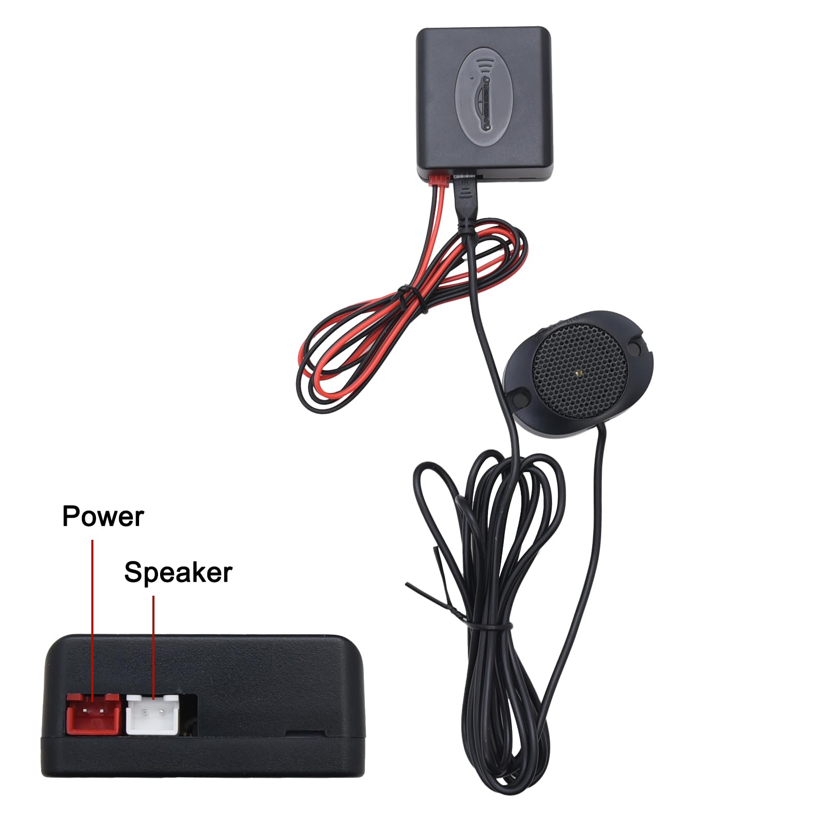 KAOLALI Capteur de Recul Voiture avec 4 Capteurs Kit Radar de Recul Capteurs de Stationnement Universel Aide au Stationnement Kit Audio Buzzer Alarme pour Voitures, Noir