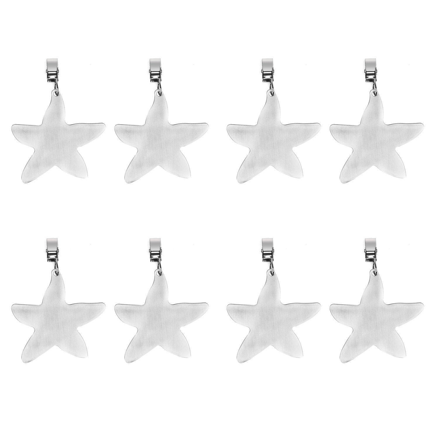 TEKEFT Set of 8 Stainless Steel Starfish Shaped Table Cover Tablecloth Weights