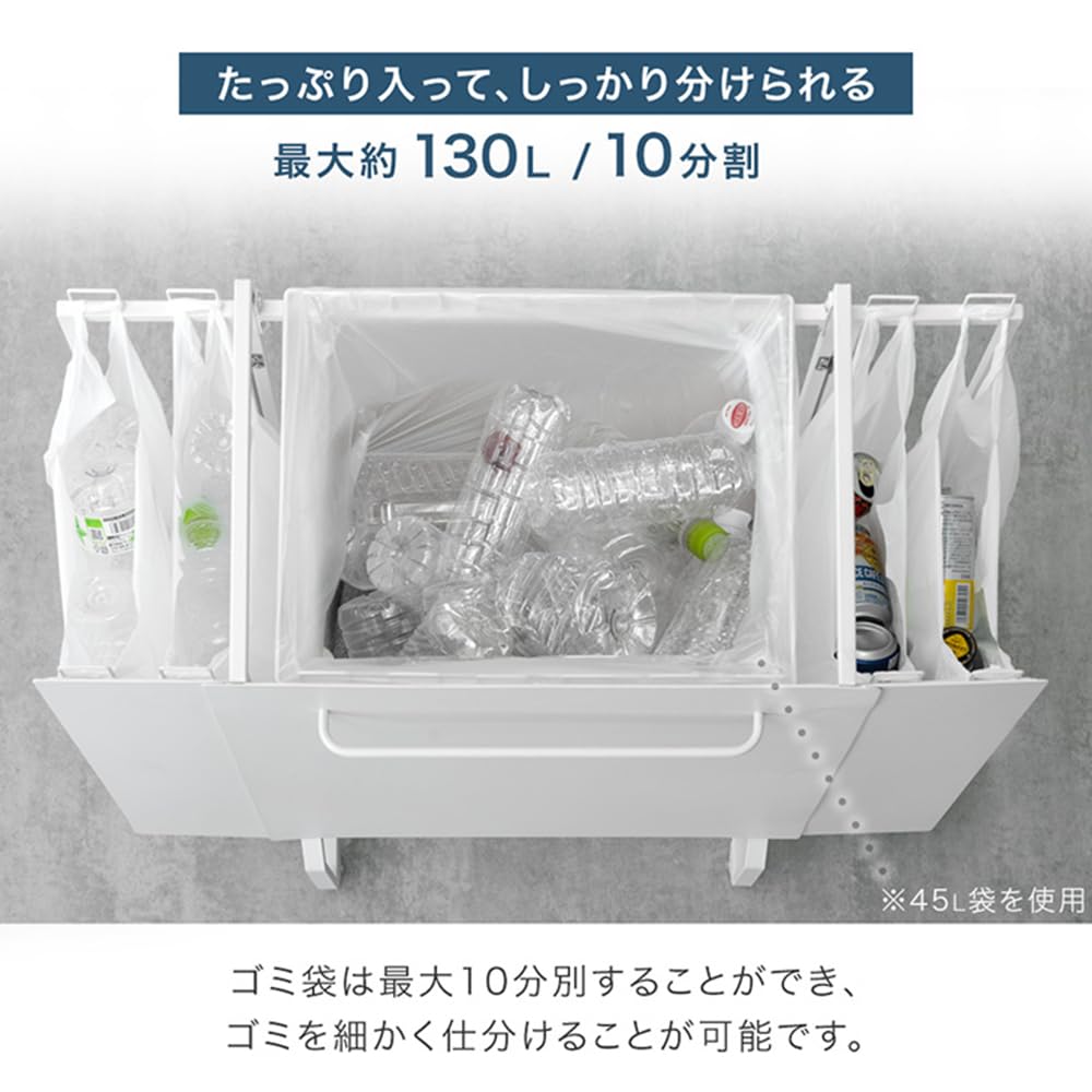 Amazon.co.jp: タンスのゲン ゴミ箱 拡張式 最大10分別 ダストワゴン