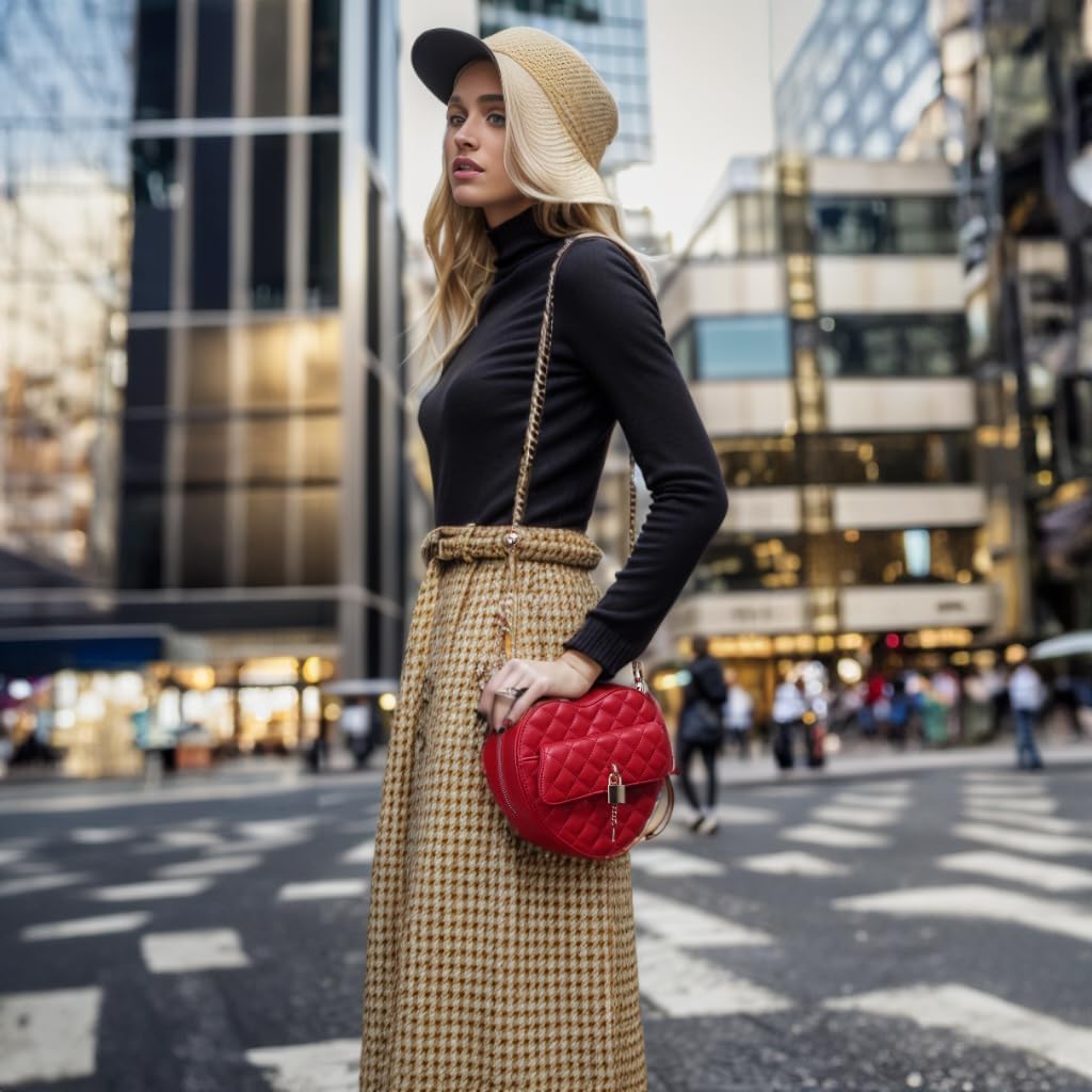 lola mae Heart Shape Crossbody Purse for Women – Cute Valentine’s Gift Handbag, Zip-Around Shoulder Bag for Teens - Image 2