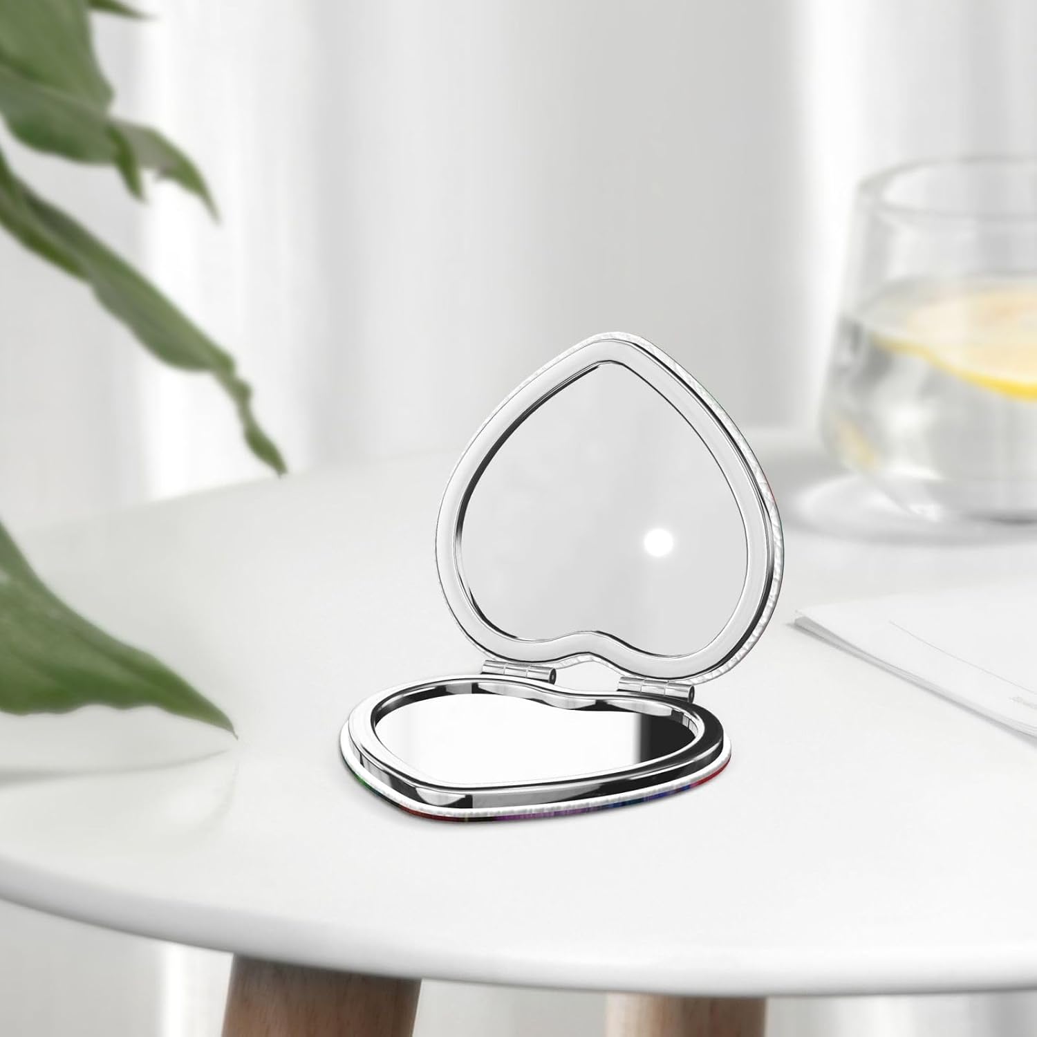 Compact Mirror for Purse, 1X/2X Magnifying Mirror for Women Men Colorful Rose Makeup Mirror 2-Sided Handheld Folding Mirror Portable Travel Mirror Mini Vanity Mirror image 5