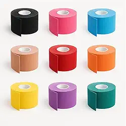 Kit 02 Rolos I Fita Adesiva Kinesiológica I Cores I Fita Elástica Terapêutica para Esporte e Fisioterapia I Fita Kinésio I Arcanjo Utilidades