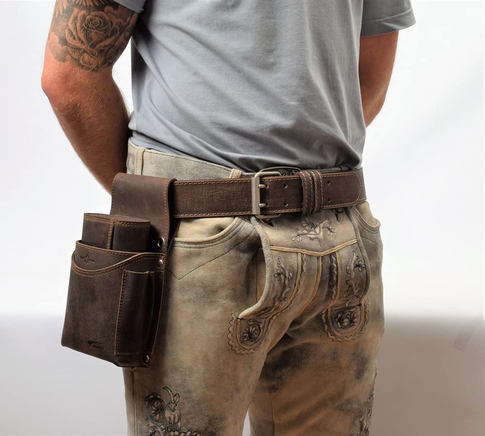 Menzo Gürtel für Kellnerbörsen, Gürtel für Kellner Holster, Kellnergürtel extra breit, für Damen und Herren