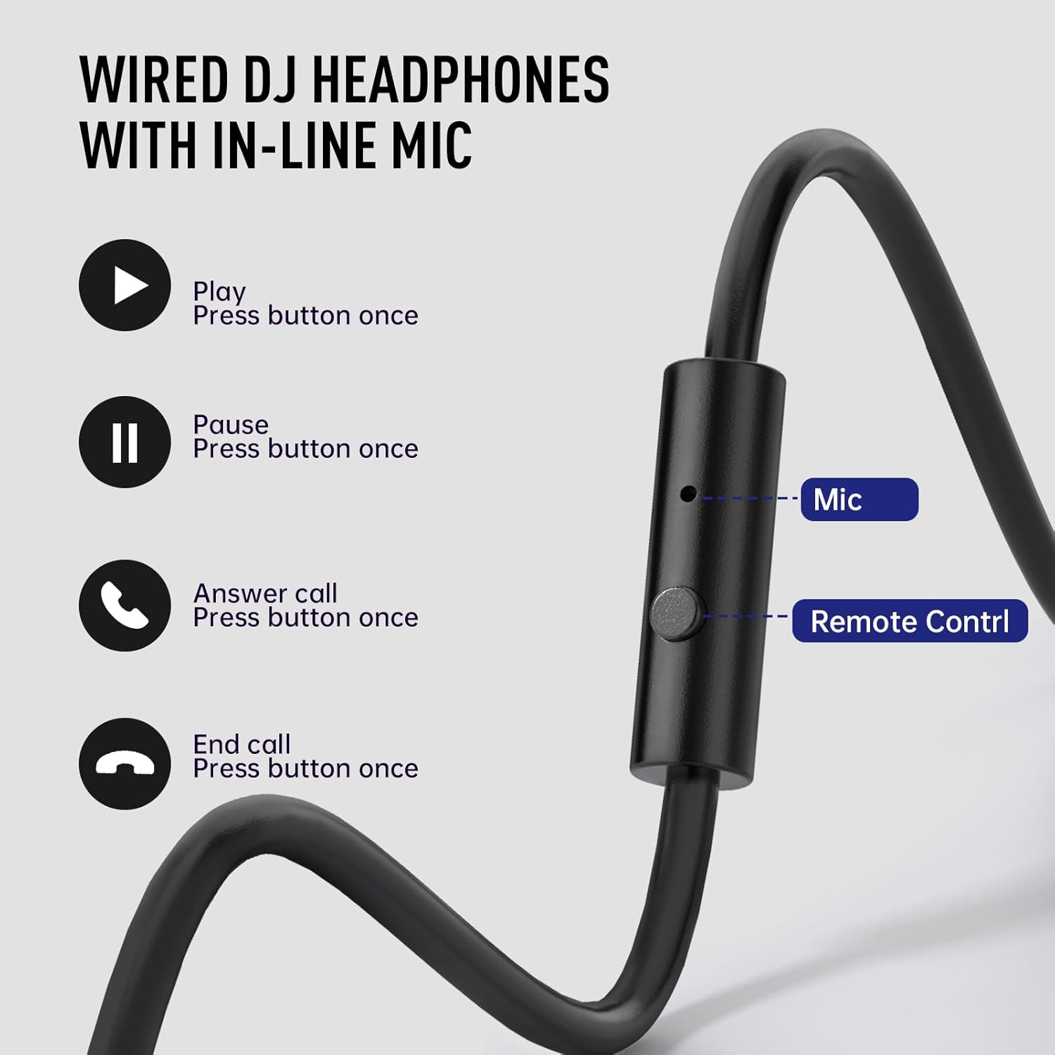 EKSA Wired Over Ear Headphones,Studio Monitor Headphone with Stereo Sound,Hi-Res DJ Stereo Headphones - 1/4 to 3.5mm Audio Jack for AMP Computer Recording Mixing Podcast Guitar Piano PC Gaming