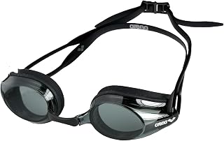 Arena Tracks Racing Swim Goggles - FINA Approved Anti-Fog Mirror/Non-Mirror Lenses for Competitive Swimmers, Unisex Adult