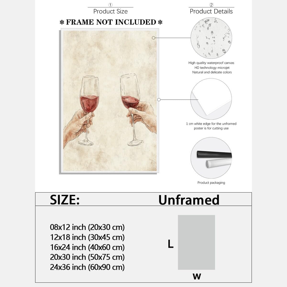 Elegant Wine Glass Poster Perfect for Home Bar or Dining Room Modern Kitchen Wall Art Decor for Wine Enthusiasts and Drink Lovers 20x30inch Unframed