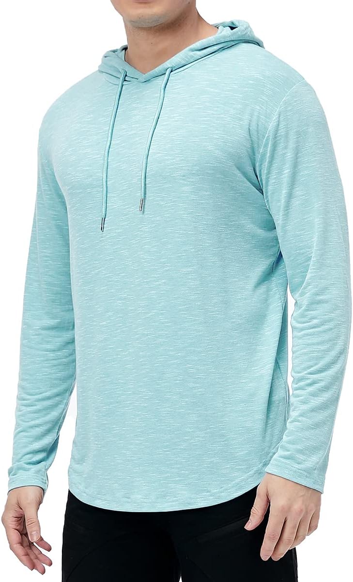MANSDOUR Men's Athletic Hooded Shirts Long Sleeve Workout Sport Hoodie Casual Running T Shirt Quick Dry Pullover Top - Image 2