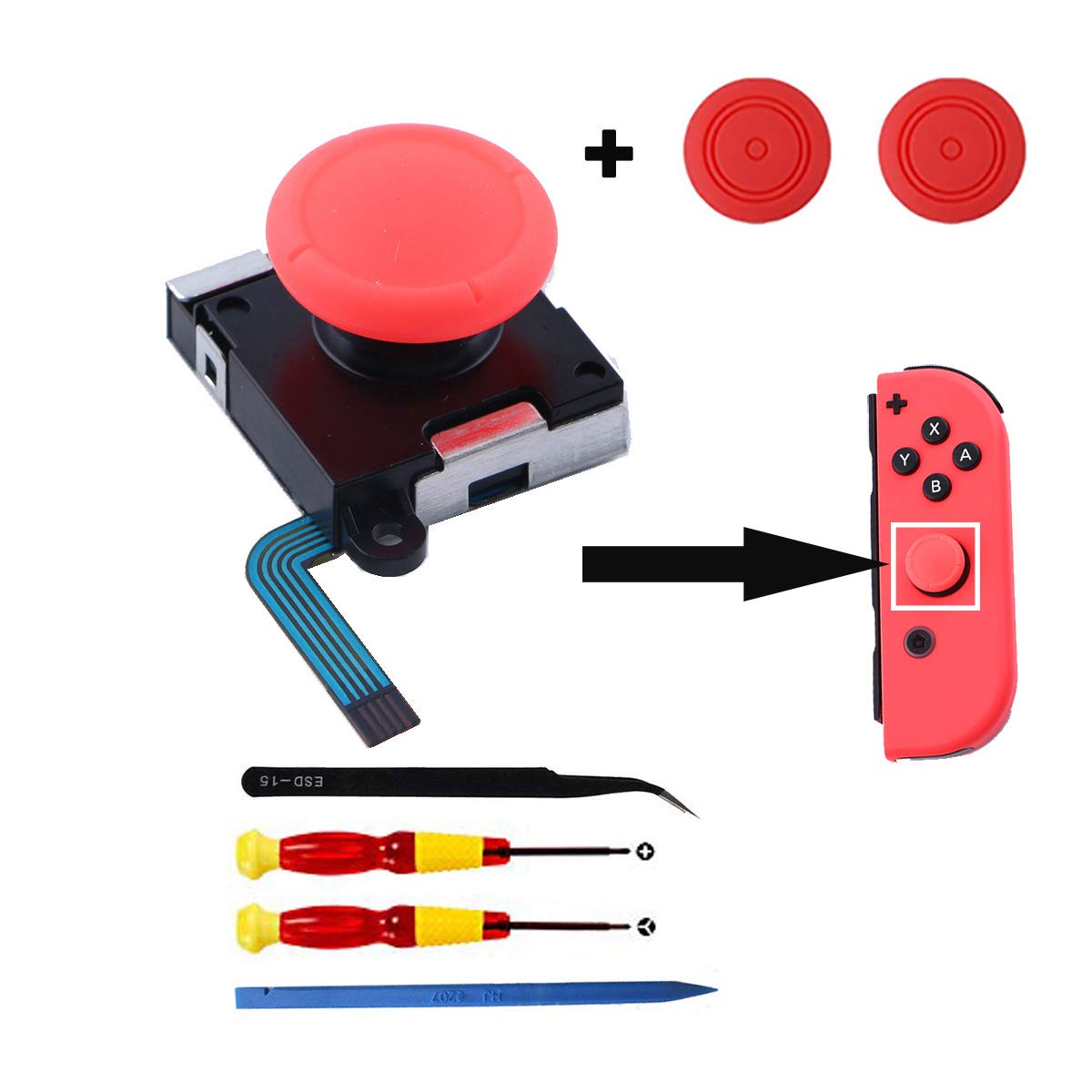 Buy Bestdealing 3D Joystick Analog Thumb Stick Sensor Replacement for