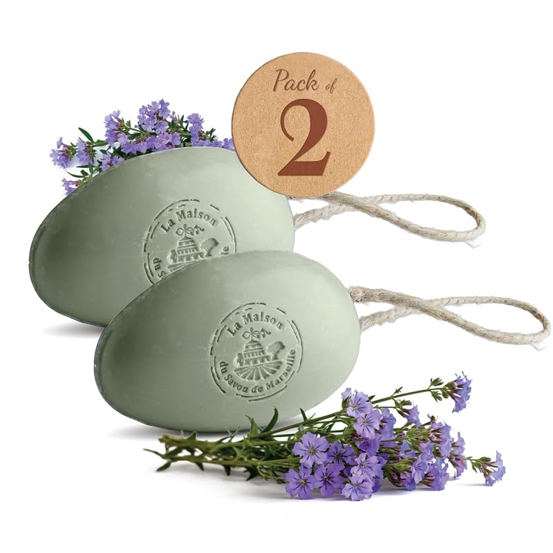 La Maison du Savon de Marseille Sabonete de Verbena com Leite de Jument e Corda, Pacote com 2 de 176 g