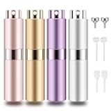 Saiveina 8ml Cologne Travel Bottles, Mini Perfume Atomizer Refillable, Portable Cologne Sprayer Empty Fragrance Travel Atomizer(4 Pack)