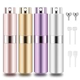 Saiveina 8ml Cologne Travel Bottles&comma; Mini Perfume Atomizer Refillable&comma; Portable Cologne Sprayer Empty Fragrance Travel Atomizer&lpar;4 Pack&rpar;
