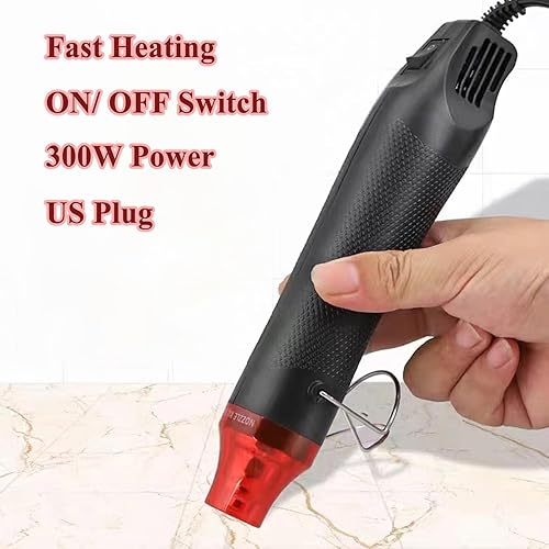 Miniatura 2 de Mini pistola de calor portátil de 300 W, pistola de calor de mano de doble temperatura, 392  y 662  pistola de aire caliente para eliminar tazas de