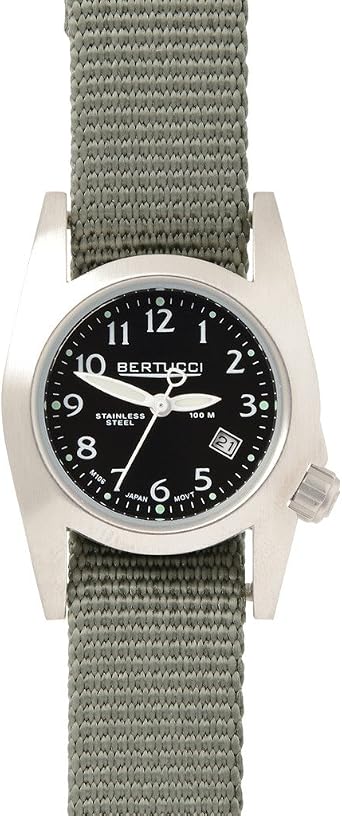 BERTUCCI M-1S Women's Field Watch | Field Drab Comfort-Webb Band | Classic Design | 18012