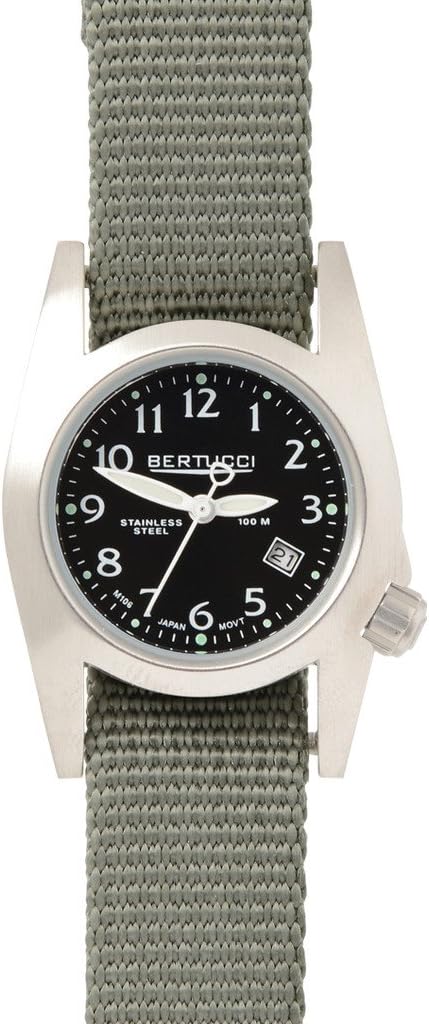 BERTUCCI M-1S Women's Field Watch | Field Drab Comfort-Webb Band | Classic Design | 18012