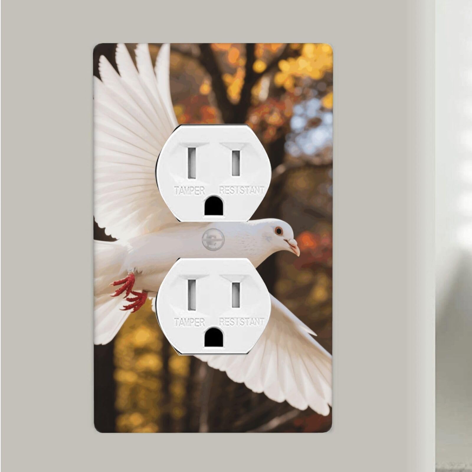 Animal Duplex Outlet Covers Wall Plates 1-Gang Switch Outlet Electrical Cover Plate Unbreakable Polycarbonate Switchplate Cover Faceplate For Bathroom Kitchen Home Decor