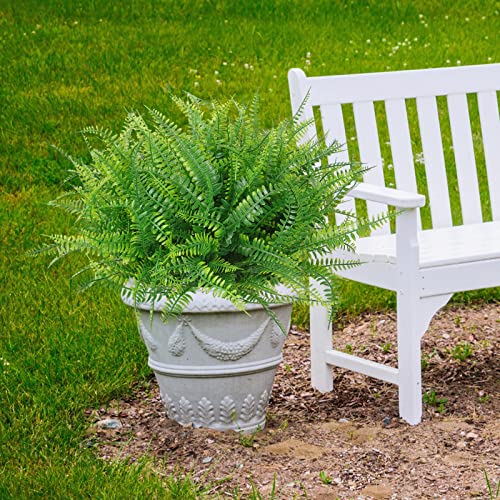 KHOYIME 20 Bundles Artificial Plants Outdoor Indoor Fake Boston Fern Bushes, Faux Plastic Greenery Shrub Green Stem Plant Bulk UV Resistant Outside Spring Summer Decor for Home Garden Porch Window Box by KHOYIME - Image 2