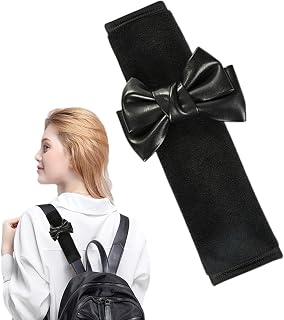Seat Belt Cover Pad | Soft Breathable Shoulder Strap Cushion, Cute Bow Tie | seatbelt shoulder pad strap cushion comfort protector soft padding travel accessory backpack cover safety belt sleeve neck su