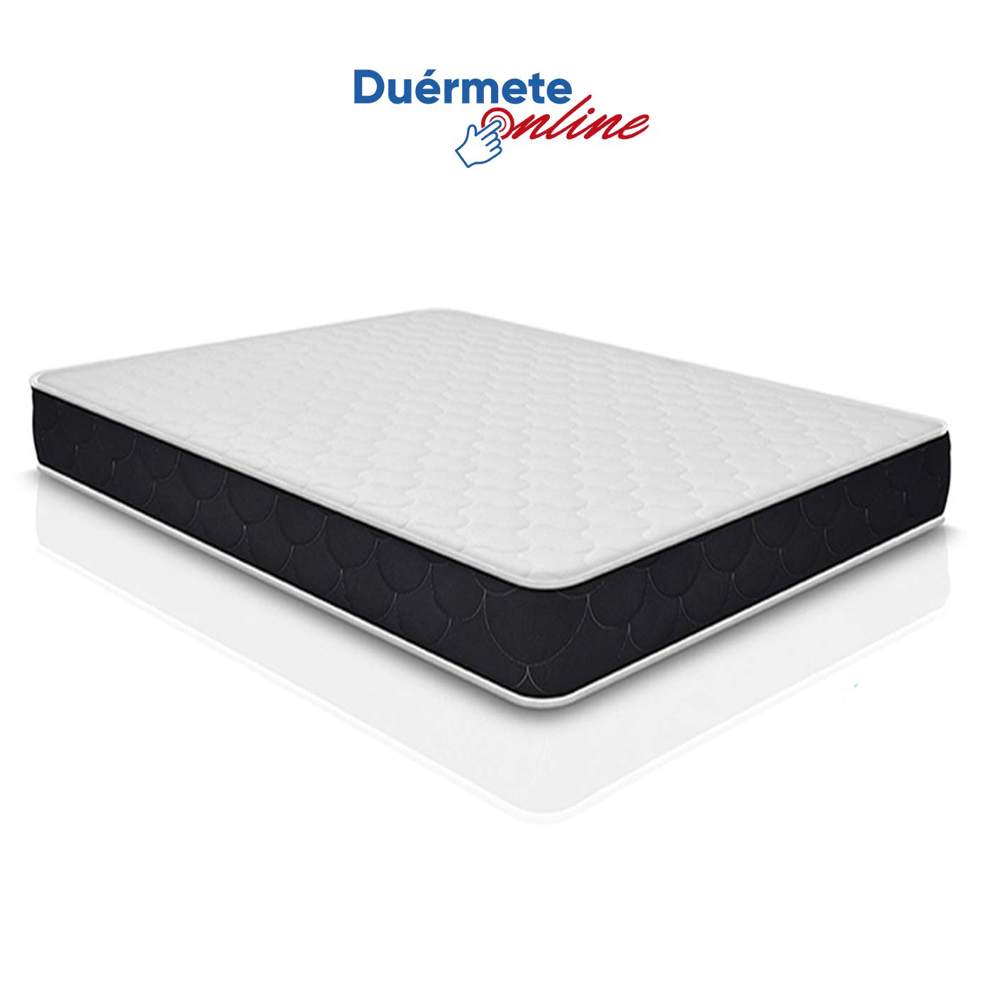 DUÉRMETE ONLINE - Materasso viscoelastico Pocket Visco reversibile (lato inverno-estate), rigidezza-durezza medio-alta, spessore 25 cm, antiacaro, antibatterico e ipoallergenico, 105 x 190 cm