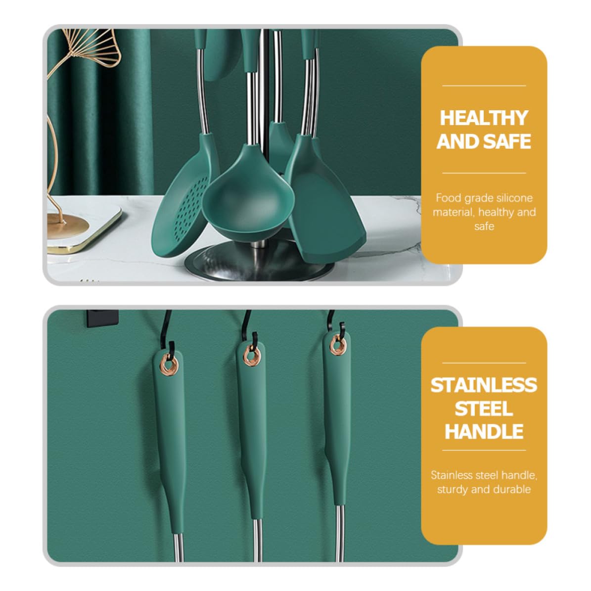 Operitacx 5 Pièces Silicone Louche à Soupe à Long Manche Antiadhésive