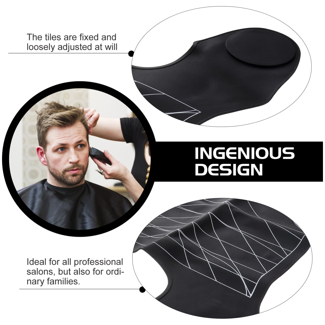 SHERCHPRY Friseur Halskrause Mit Nackenablage Für Haarstyling Und Dauerwelle Wiederverwendbarer Silikon Haarschneidekragen Für Salon Und Familiengebrauch 21.65X16.54X0.79In