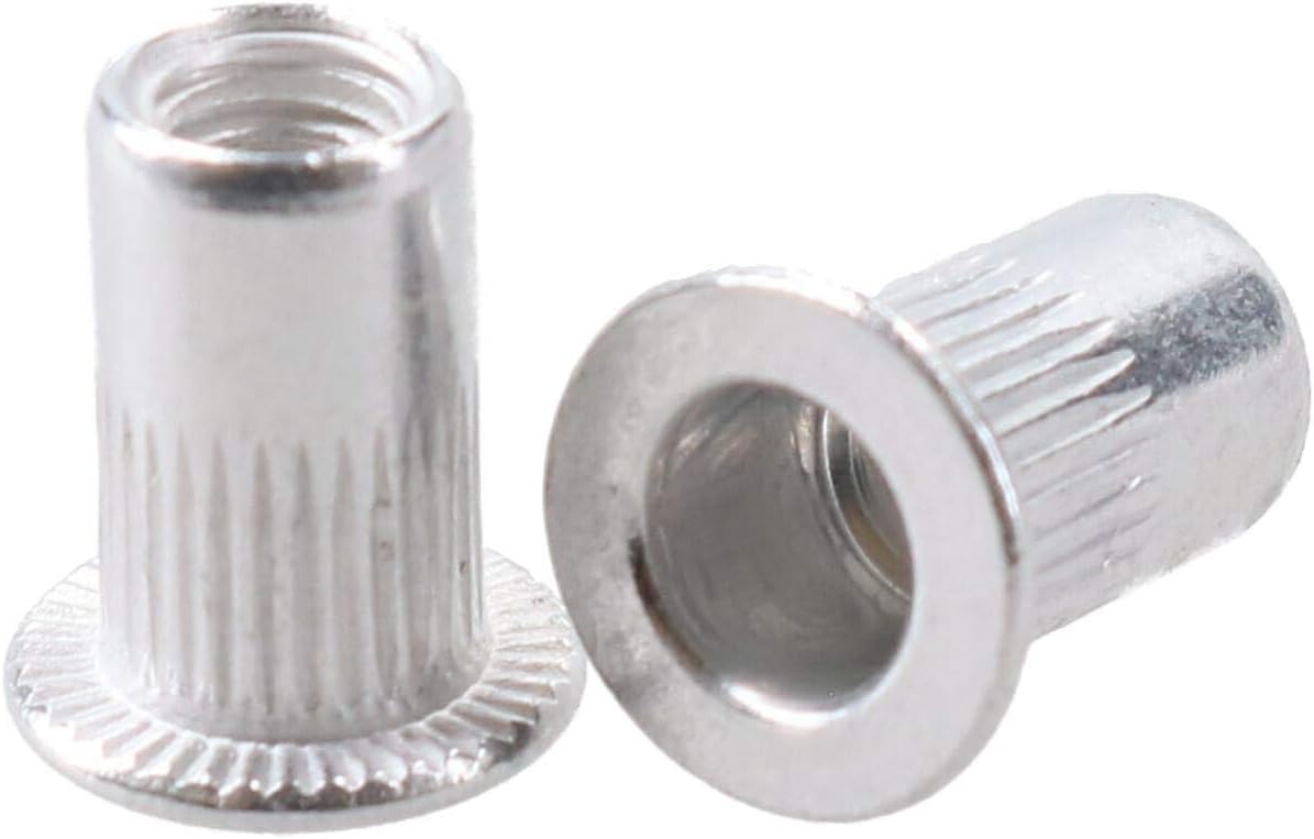 M4 4mm Alu Nut Serts Riveting Nuts Rivet Threaded Inserts Blindnut Rivnut 100pc