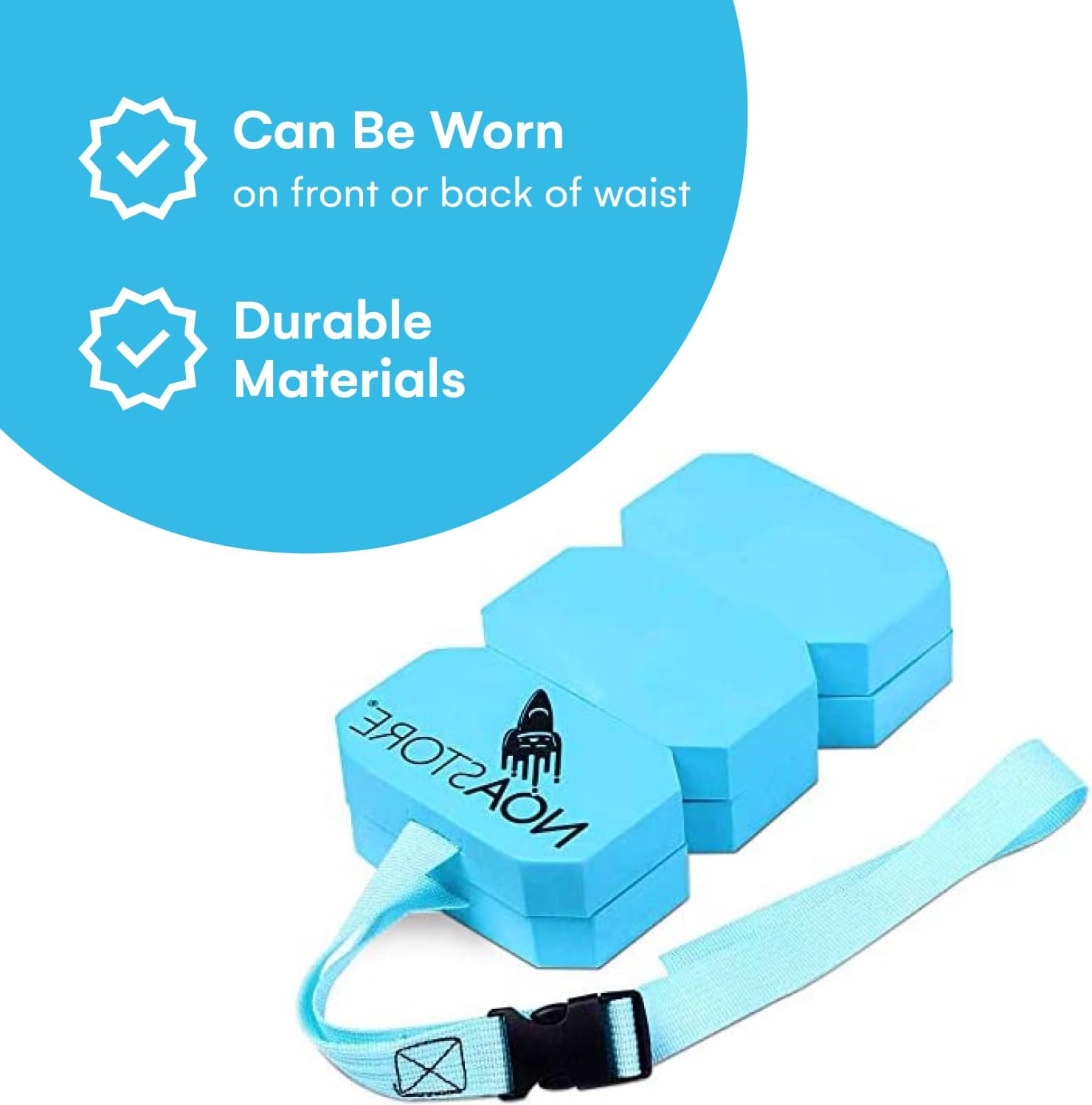 Swim Belt Water Running Aqua Jogging Belt, Back Float Safety Swim Trainer (Small)