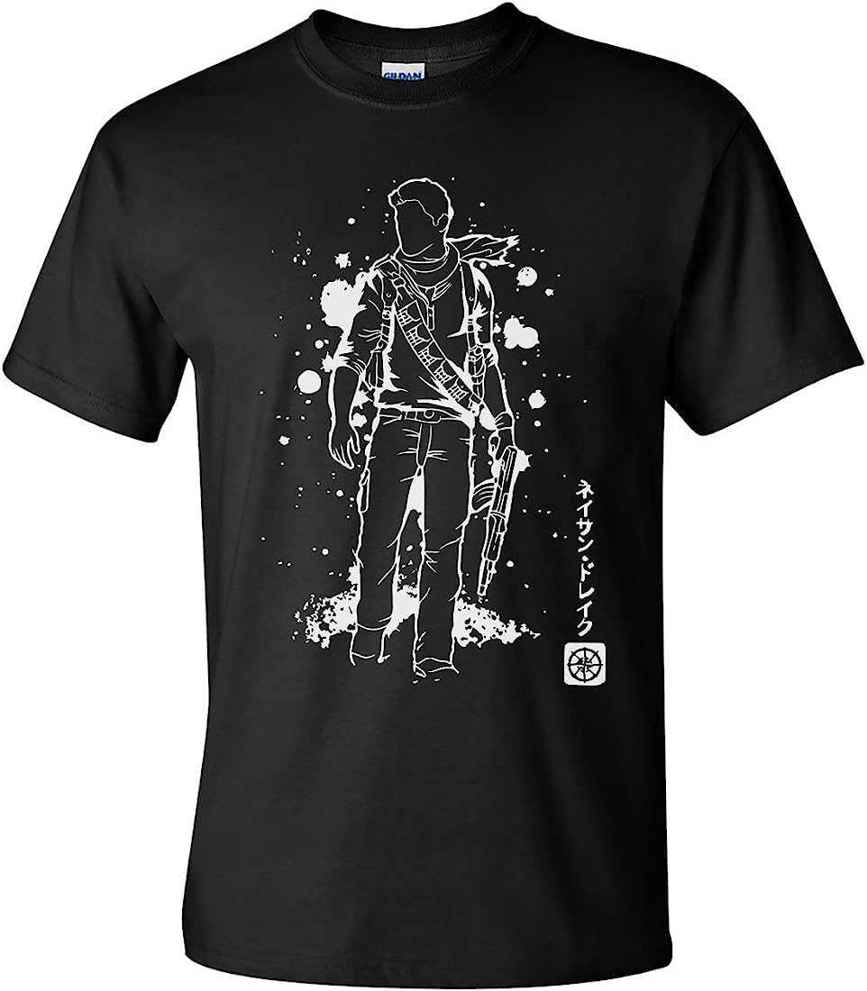 Epic Gaming Character T-Shirt Tomb Raider Croft Inspired Men's T-Shirts Nerd Geek Tee Shirt Top