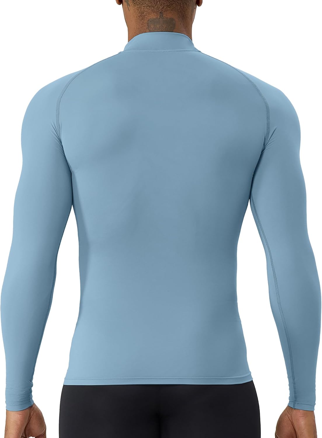 SPVISE Quarter Zip Workout Pullover Men Dry Fit Long Sleeve Compression Tee Mock Neck 1/4 Zip Mens Sweatshirt Sport Baselayer