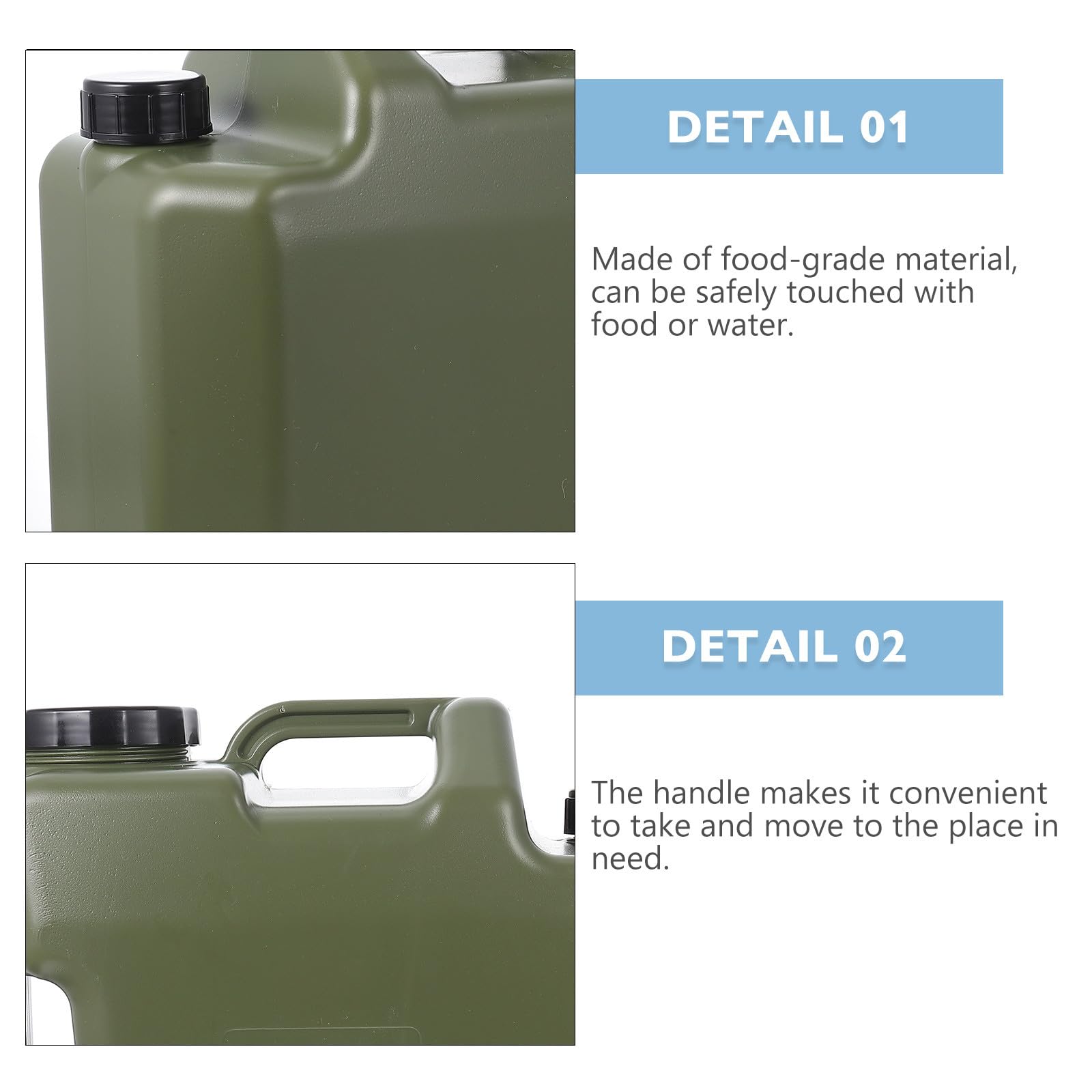 STOBAZA Contenitore Acqua Campeggio 18l in PE Rubinetto Portatile Leggero e Pratico per Barbecue e Viaggio Self-Driving