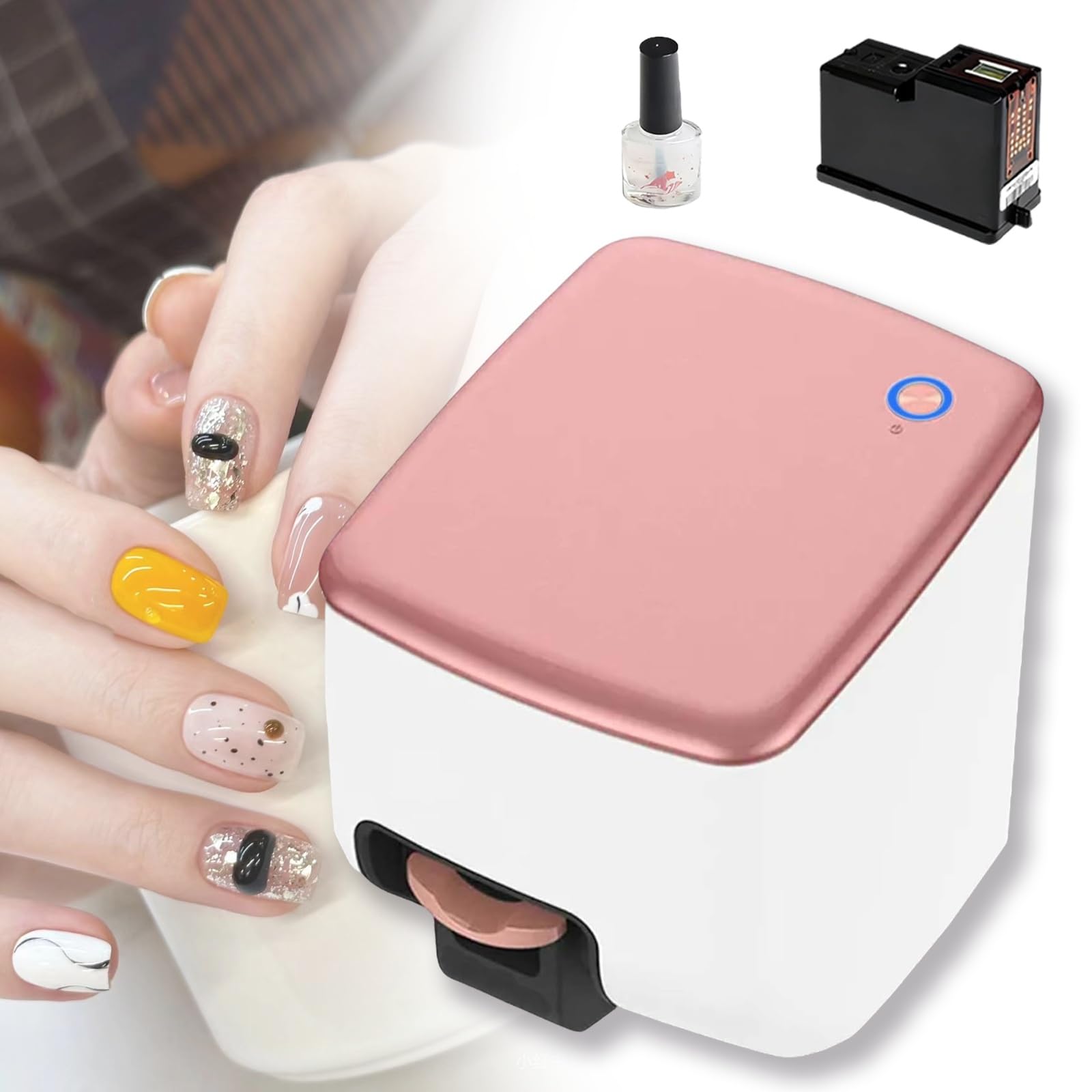 Stampante per unghie, macchina per nail art, stampante 3D portatile, 2026 novità, oltre 1000 design, controllo fai da te tramite app mobile per salone di bellezza