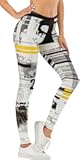 Ndoobiy Printed Leggings Basic Workout Yoga Pants Buttery Smooth Womens Leggings