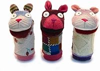 Vista 2 de Cate & Levi – Marioneta de mano – Lana reciclada de alta calidad – Hecho a mano – lavable en la lavadora