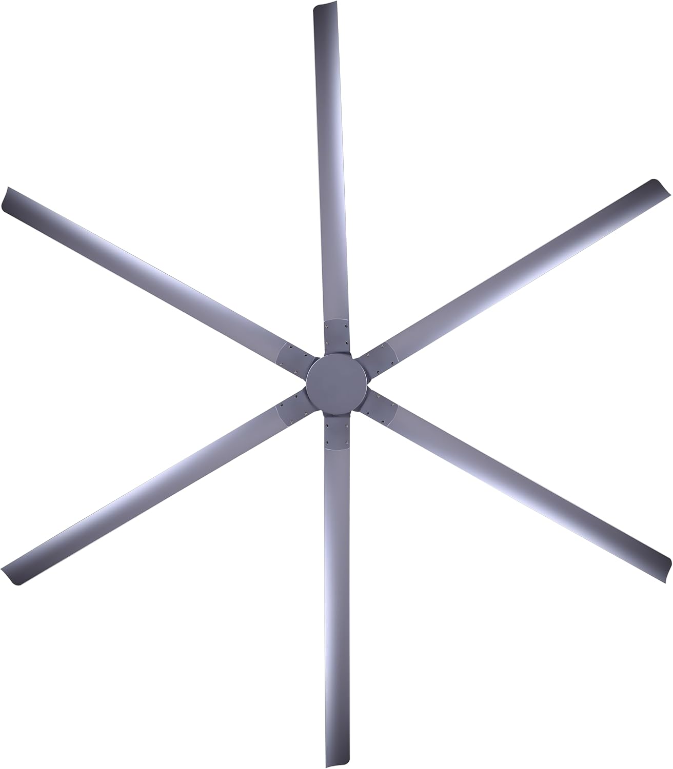 CP120PG Industrial Ceiling Fan, 120-Inch - Large Grey Fan, Robust Downrod Mount with Zinc Ball Hanger, Perfect for Spacious Areas & Commercial Use