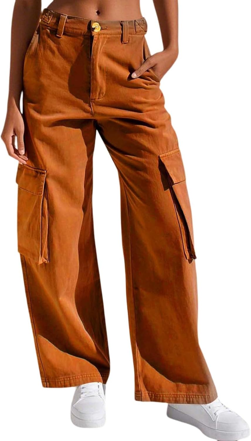 Generisch Y2K Cargohose Für Damen Baggy Hosen High Produktbild-Vorschau 7