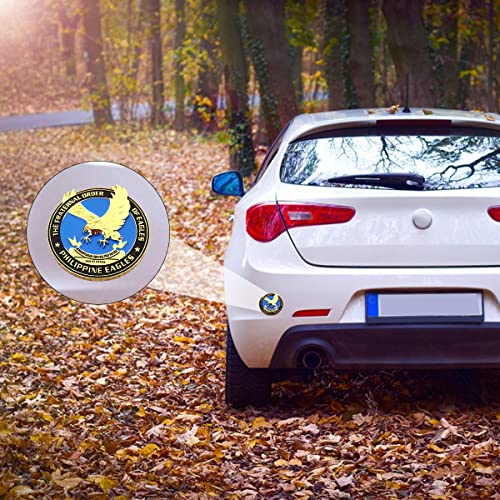 Image of Eagle Car Emblem, 3D Philippine Eagle Stickers for Auto Bumper Window, Zinc Alloy Metal Badge Decal with 3M Strong Adhesive, Vehicle Decoration Accessories Universal for Truck, SUV, RV