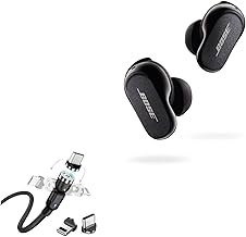Cable Compatible with Bose QuietComfort Earbuds II - MagnetoSnap AllCharge Cable, Magnet Charging Cable USB Type-C Micro USB - Jet Black